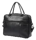 Laptop Messenger Bag Black, Rexine, 14 inch