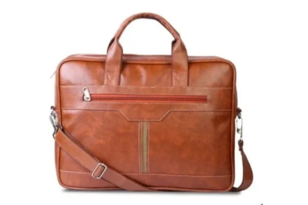Leatherette Rexine Laptop Messenger Bag, 17 inch