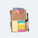 Eco Friendly Sticky Pad Notebook With Clear Cover (With Pen)