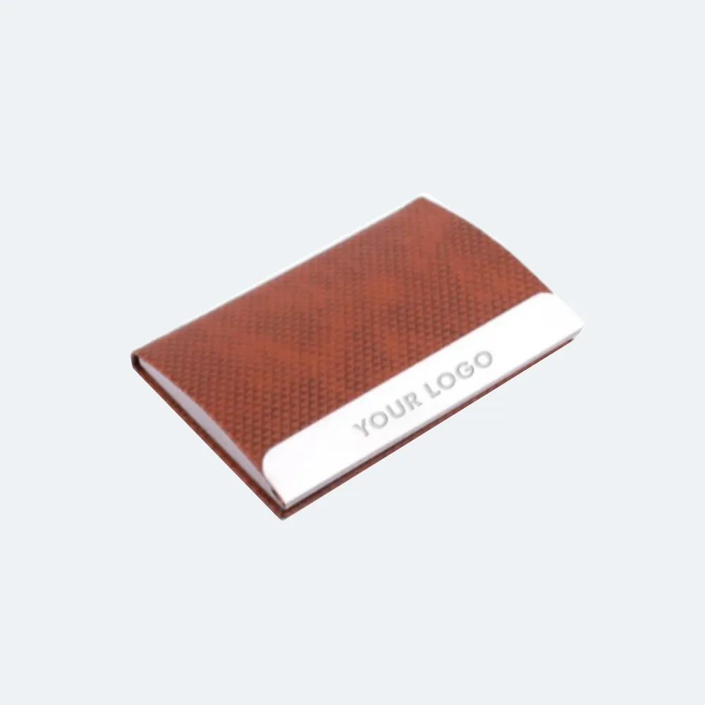 Stainless Steel Magnetic Visiting Card Holder - Tan