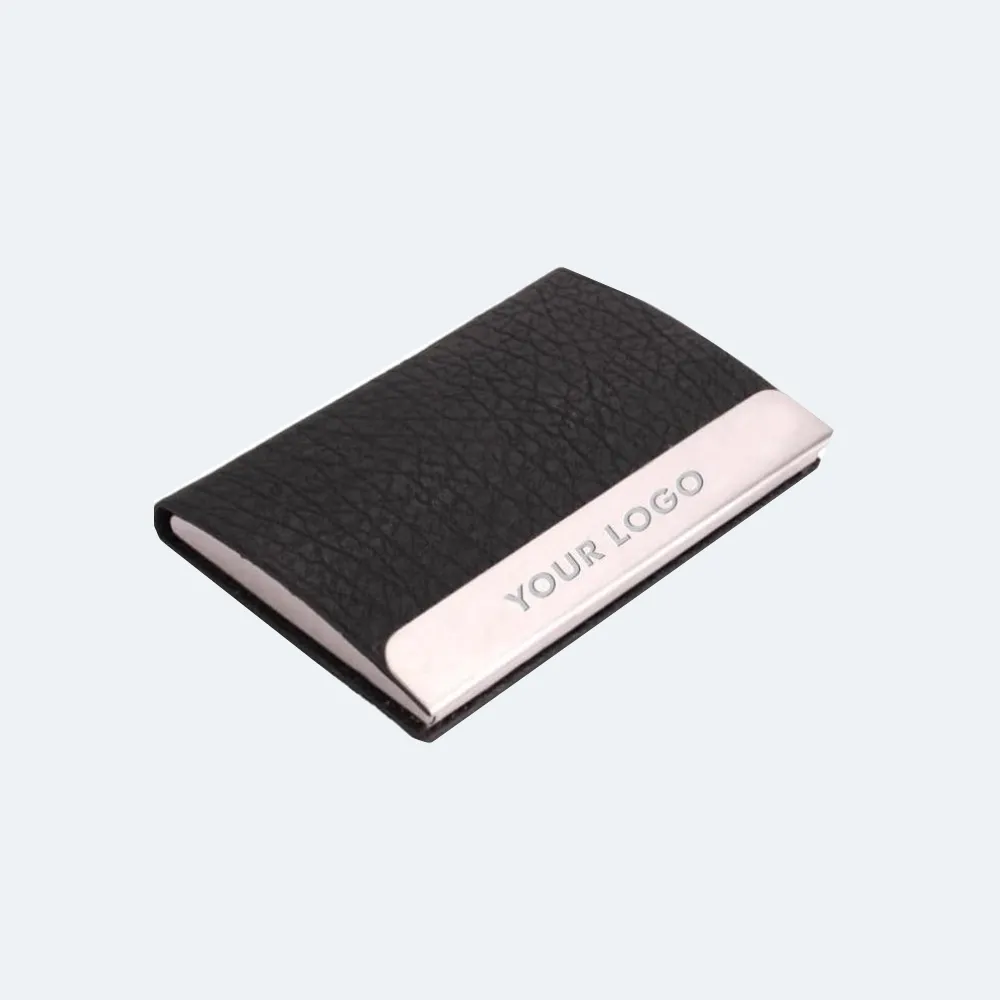 Stainless Steel Magnetic Visiting Card Holder - Black