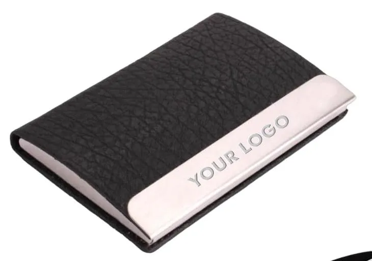 Stainless Steel Magnetic Visiting Card Holder - Black