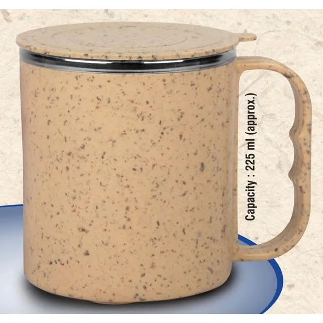 Eco Friendly Coffee Mug With Steel Inside | Made With Wheat Fiber