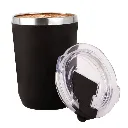 Foggy Stainless Steel Coffee Mug | Premium Clear Cap With Flip Top Lid