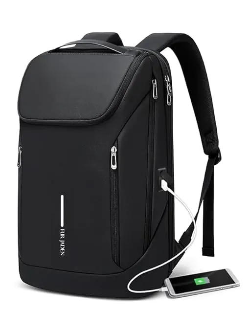 FUR JADEN Pro Series Smart Tech Anti-Theft Laptop Backpack With USB-A and USB-C Type Charging Port