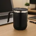 Stainless Steel Double Wall Coffee Mug With Round Handle
