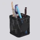 Square Pen Stand Wiro Tumbler With S Shape Partition & Round Branding Plate
