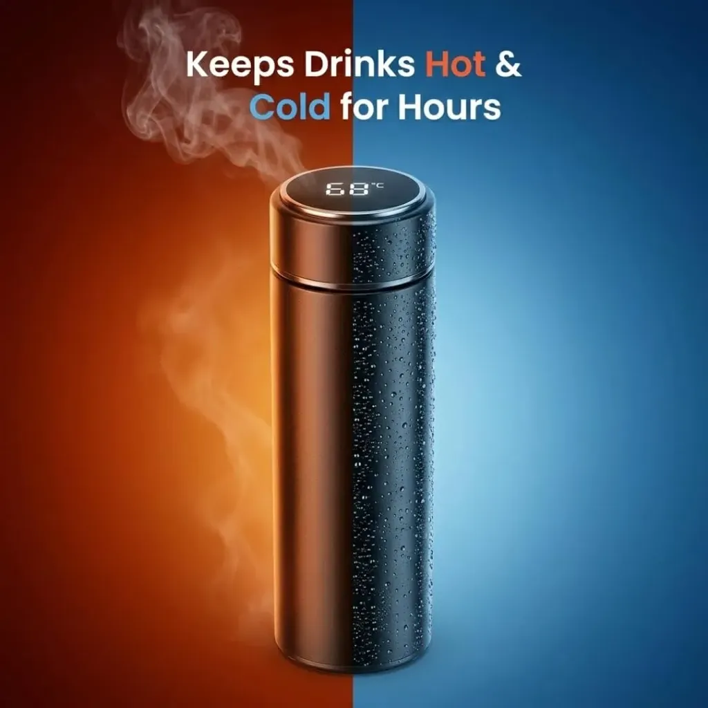LED Temperature Display Insulated Vacuum Flask