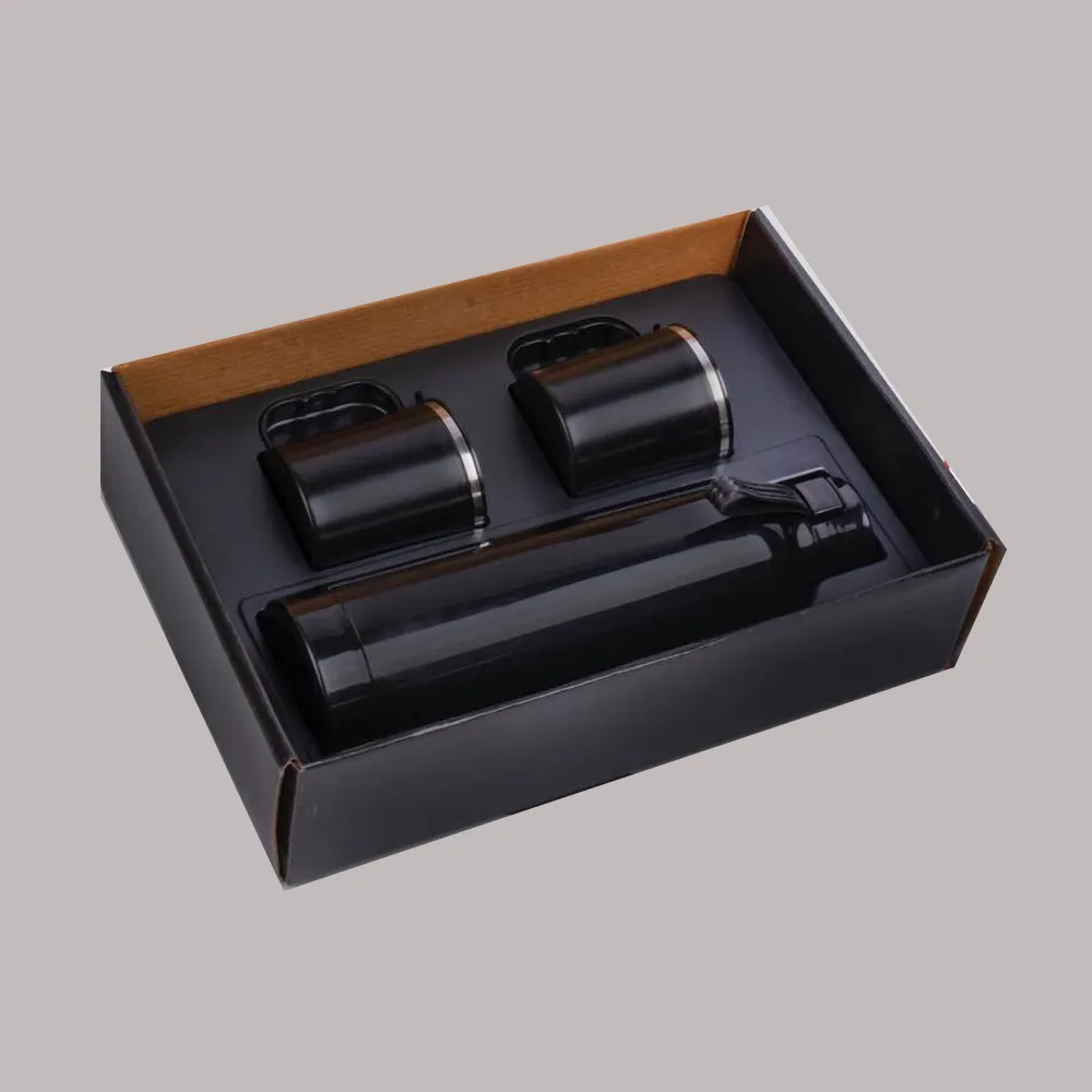 Set Of Candy Insulated Steel Bottle With 2 Stainless Steel Cups